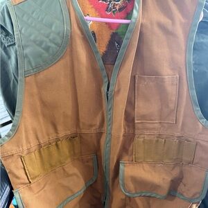 Men's Green and Brown Utility Vest